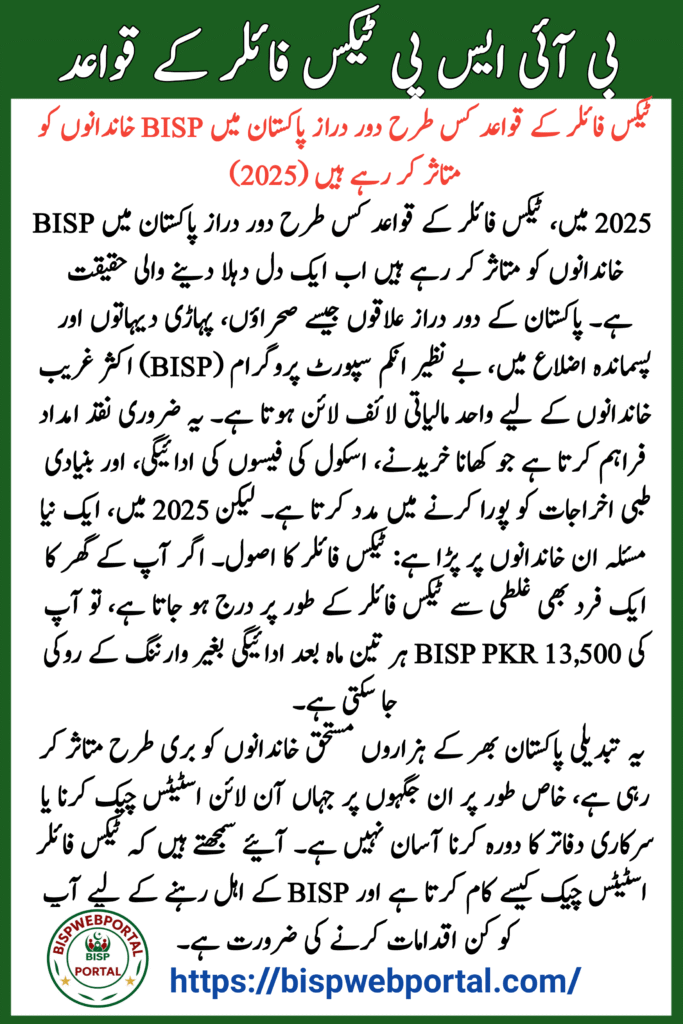 Tax-Filer Rules Are Impacting BISP Families
