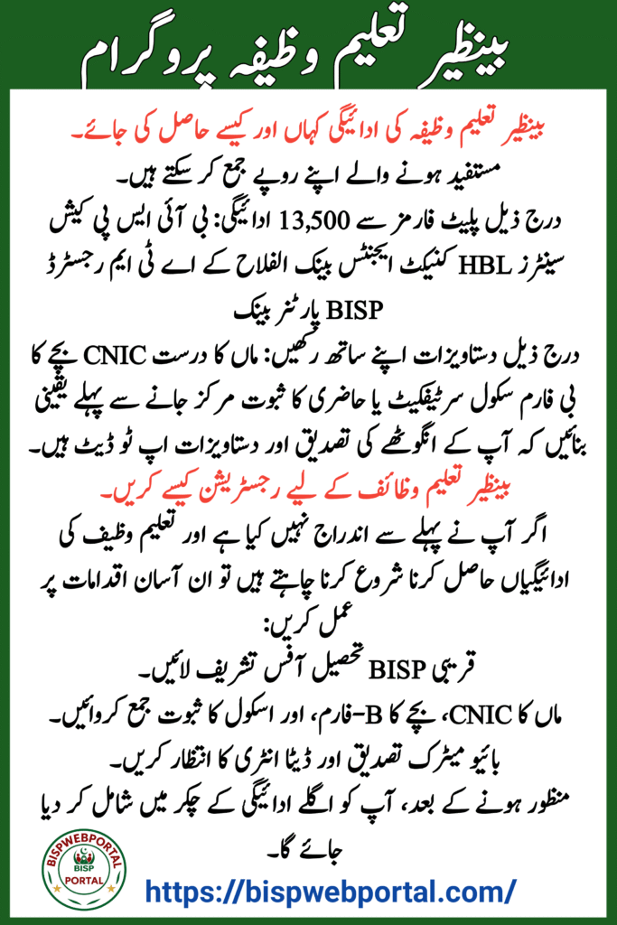 Benazir Taleemi Wazaif August 2025 Payment?